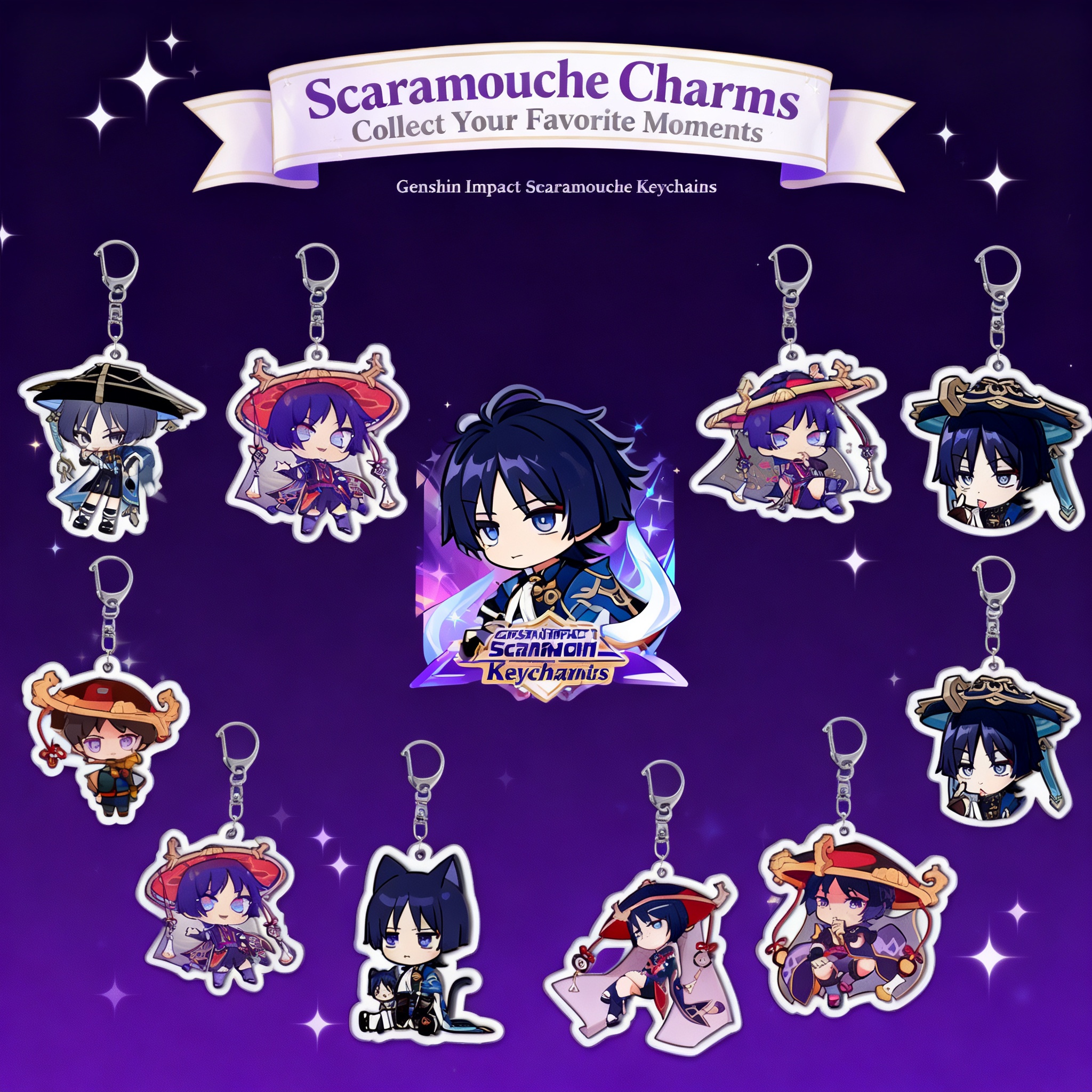 Anime Merchandise Figures - Genshin Impact Traveler Wanderer Klee Scaramouche