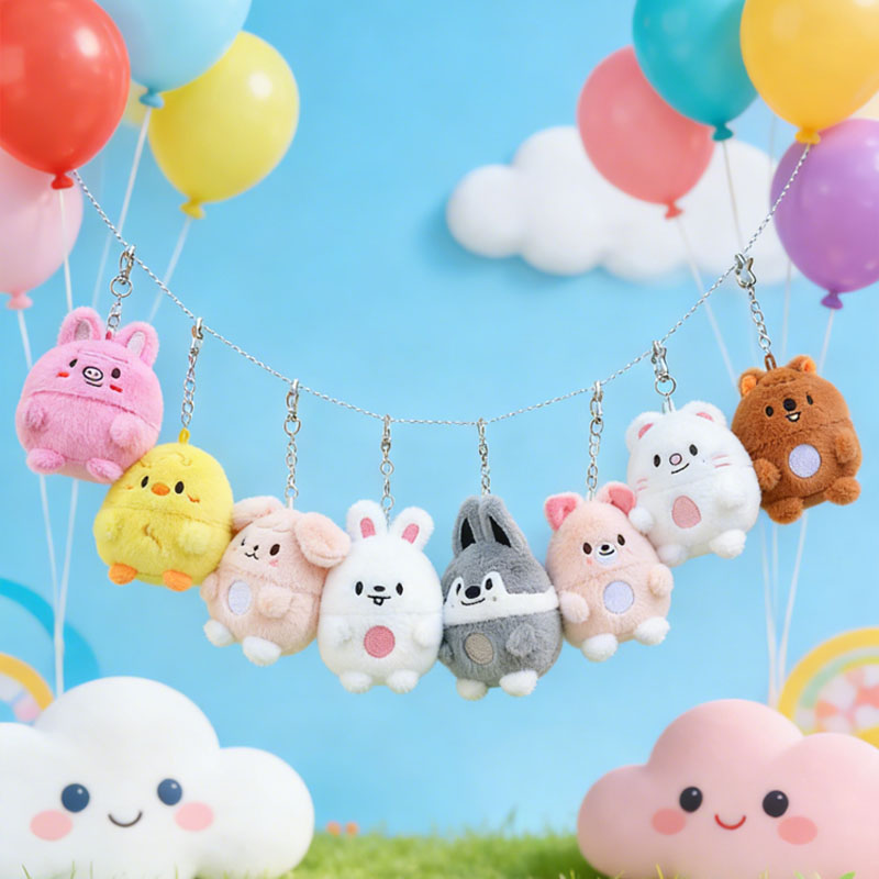 Anime Merchandise Gift - Straykids keychain egg skzoo rabbit fur