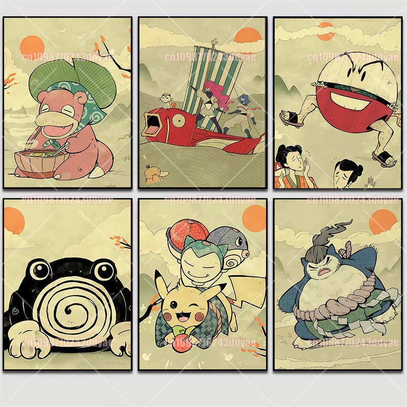 Classic Pokemon Canvas Paintin - Anime Poster Print recensione e prezzo