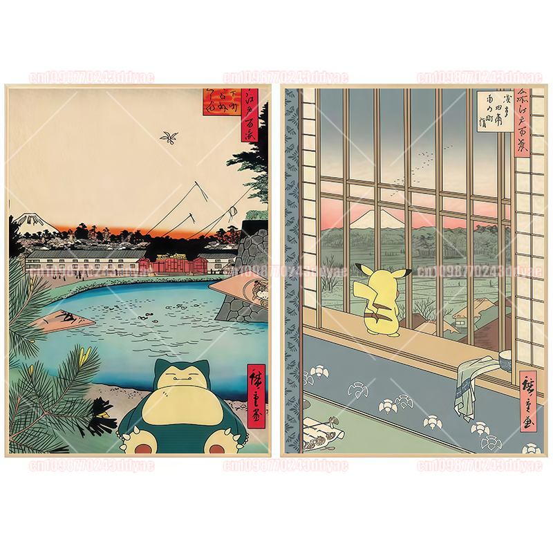 Classic Pokemon Canvas Paintin - Anime Poster Print recensione e prezzo
