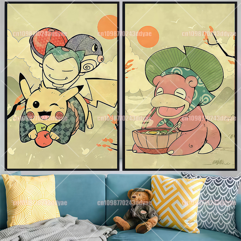Classic Pokemon Canvas Paintin - Anime Poster Print recensione e prezzo