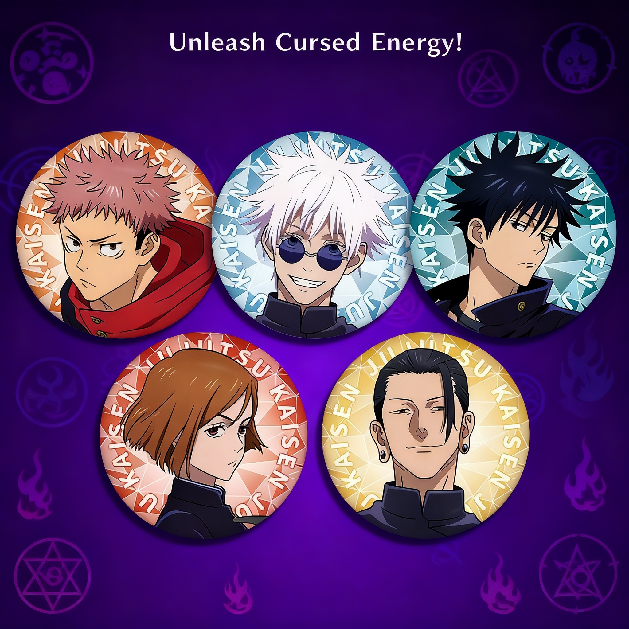 Anime Badge Jujutsu Kaisen 58  - Anime Merchandise Gift recensione e prezzo