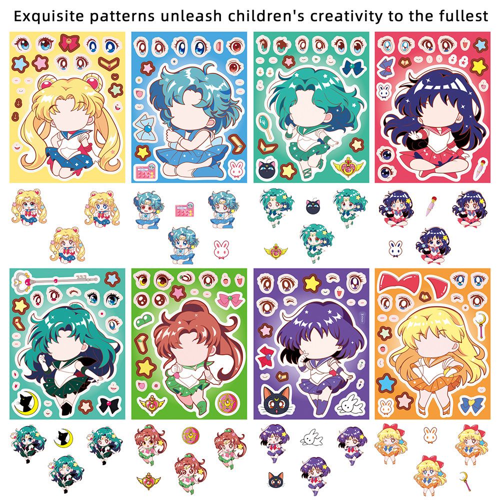 8/16PCS Sailor Moon Face-Chang - Anime Poster Print recensione e prezzo