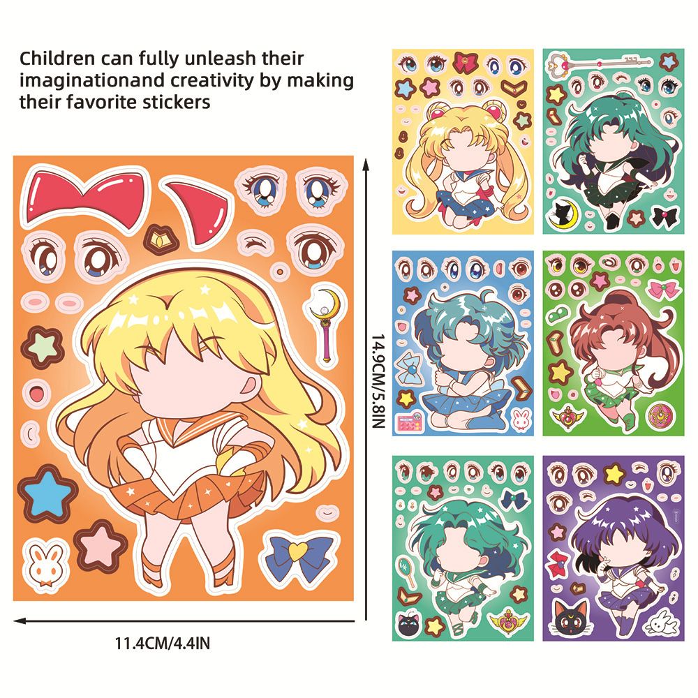8/16PCS Sailor Moon Face-Chang - Anime Poster Print recensione e prezzo