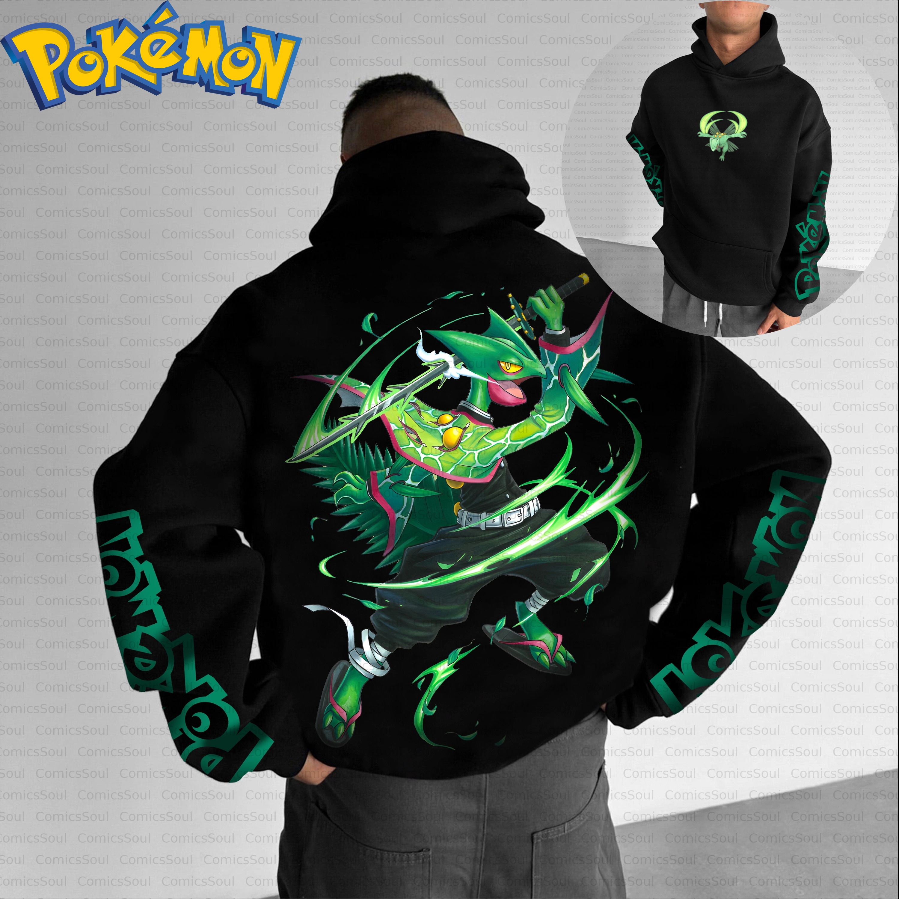 Black Cotton New Pokemon Hoodi - Anime Merch Hoodie recensione e prezzo