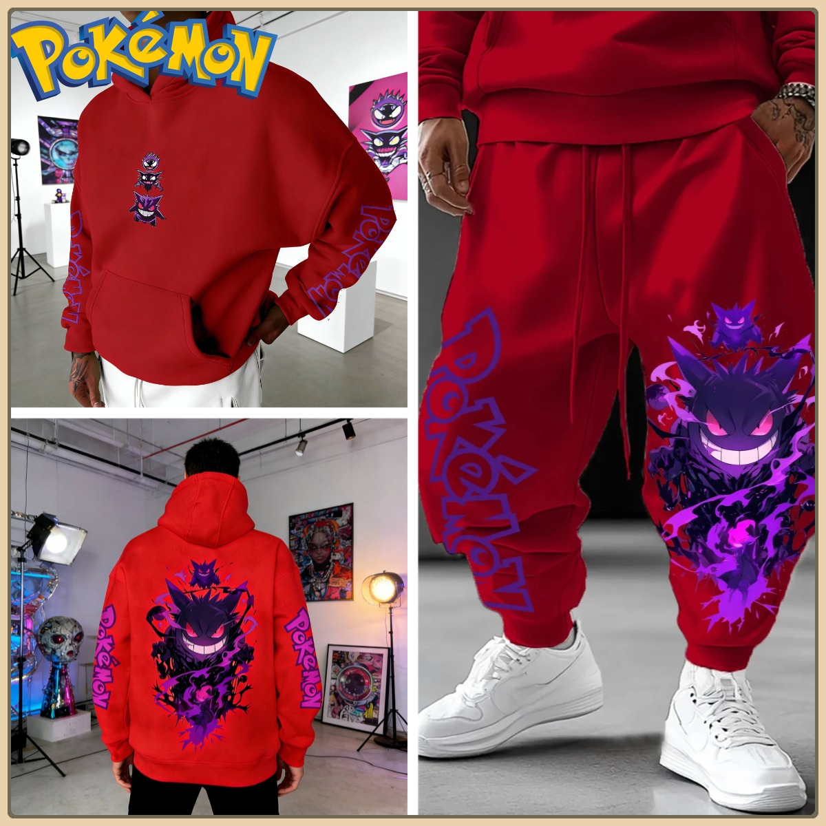 Black Hoodie and Pants Set wit - Anime Merch Hoodie recensione e prezzo