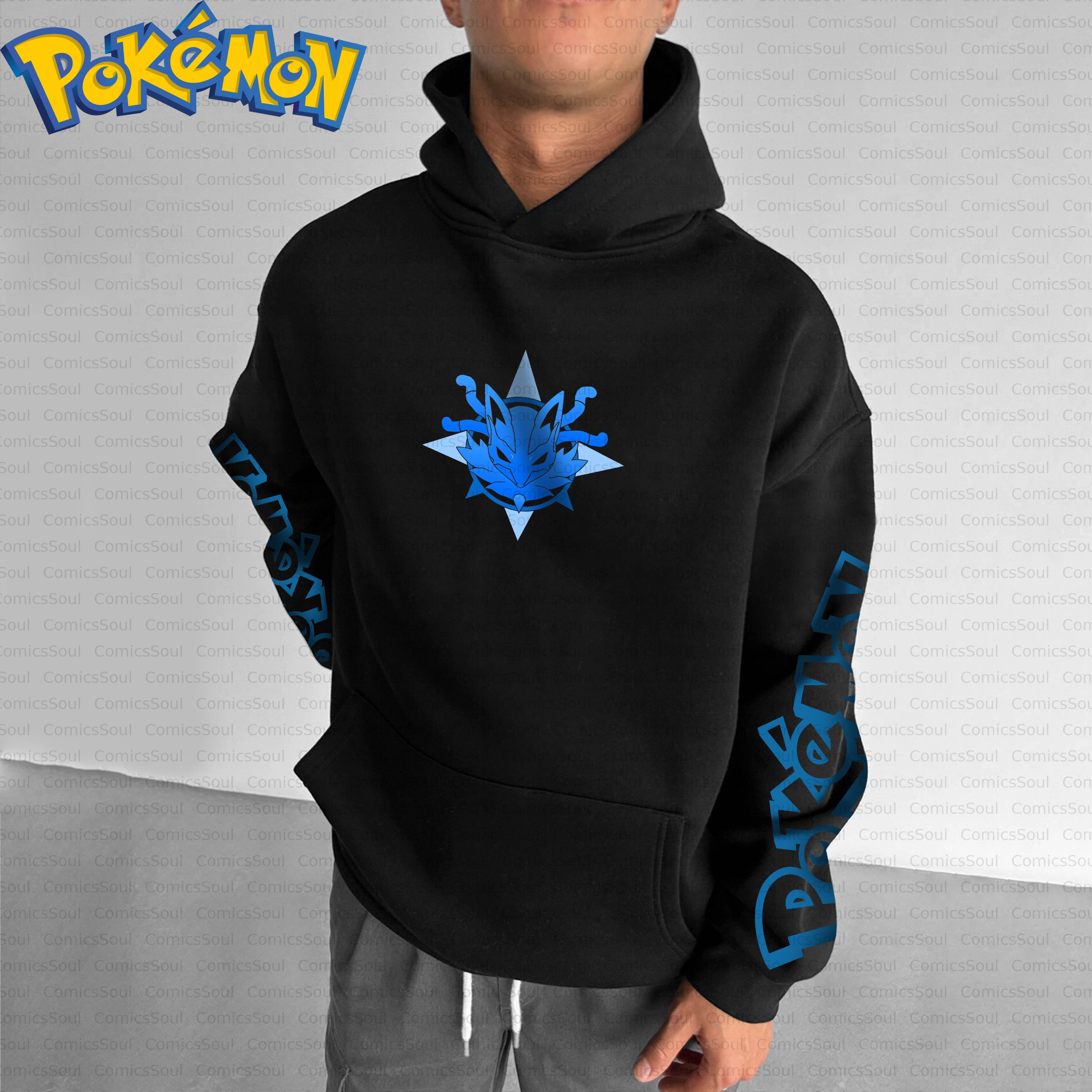 Black Cotton Pokemon Hoodie an - Anime Merch Hoodie recensione e prezzo
