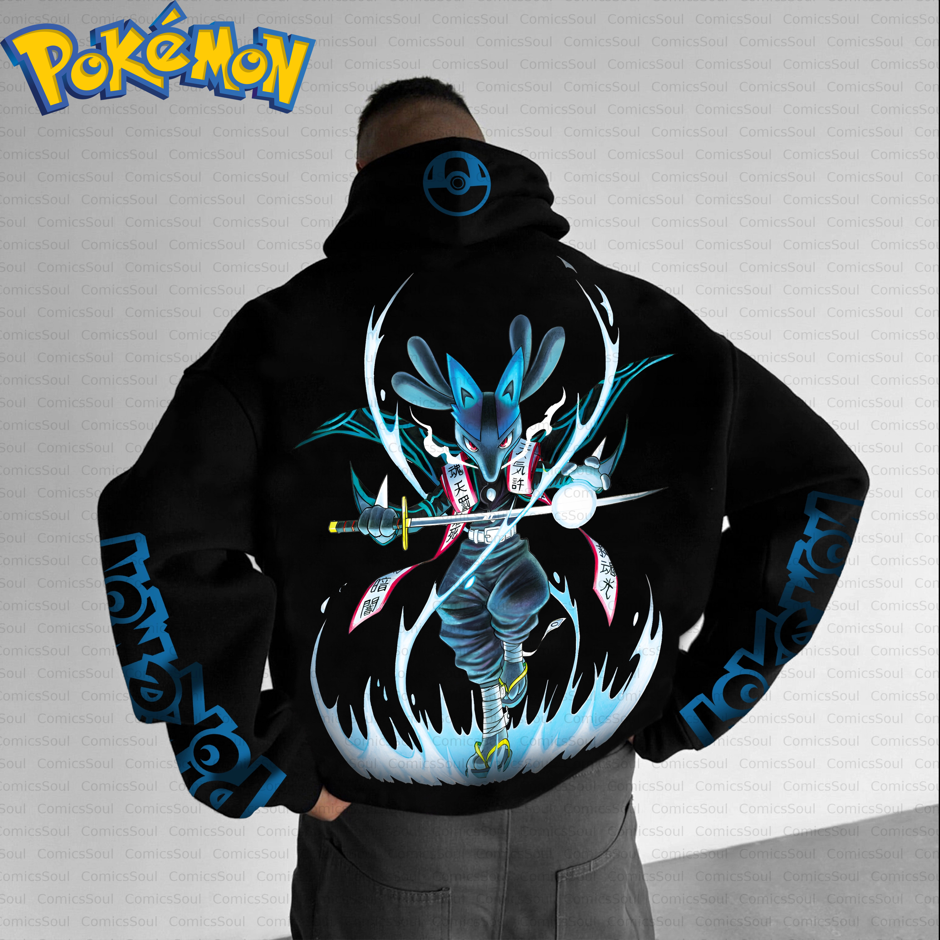 Black Cotton Pokemon Hoodie an - Anime Merch Hoodie recensione e prezzo